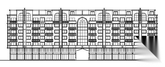 某六层商住楼建筑施工图cad施工图下载【ID:149572188】