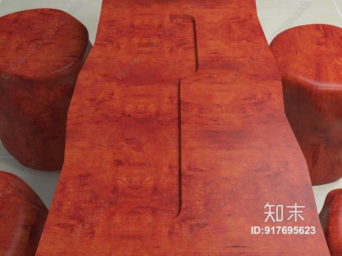 传统中式茶几组合3D模型下载【ID:917695623】