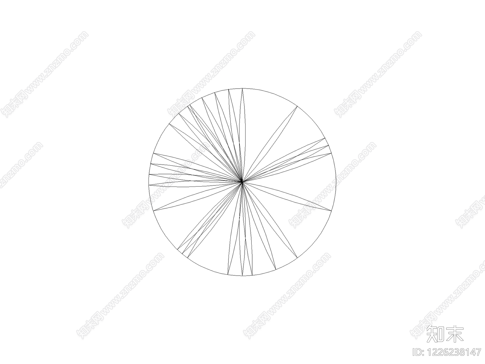 现代花CAD图纸