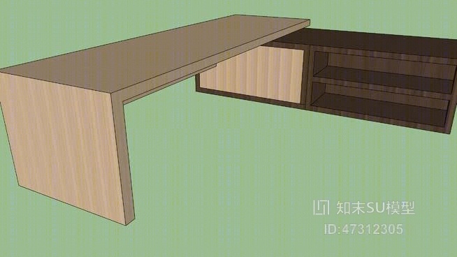 现代办公桌SU模型下载【ID:47312305】