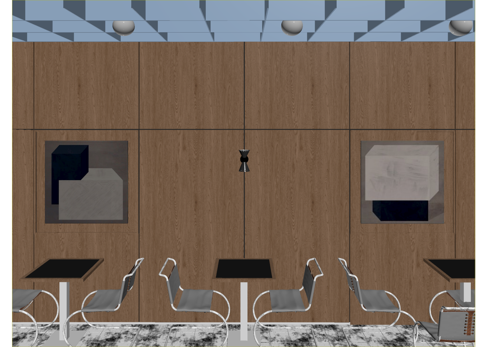 咖啡厅3D模型下载【ID:1214605930】