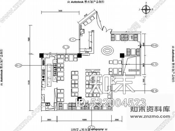 施工图唐山高雅时尚现代风格连锁西餐厅装修施工图cad施工图下载【ID:532004523】