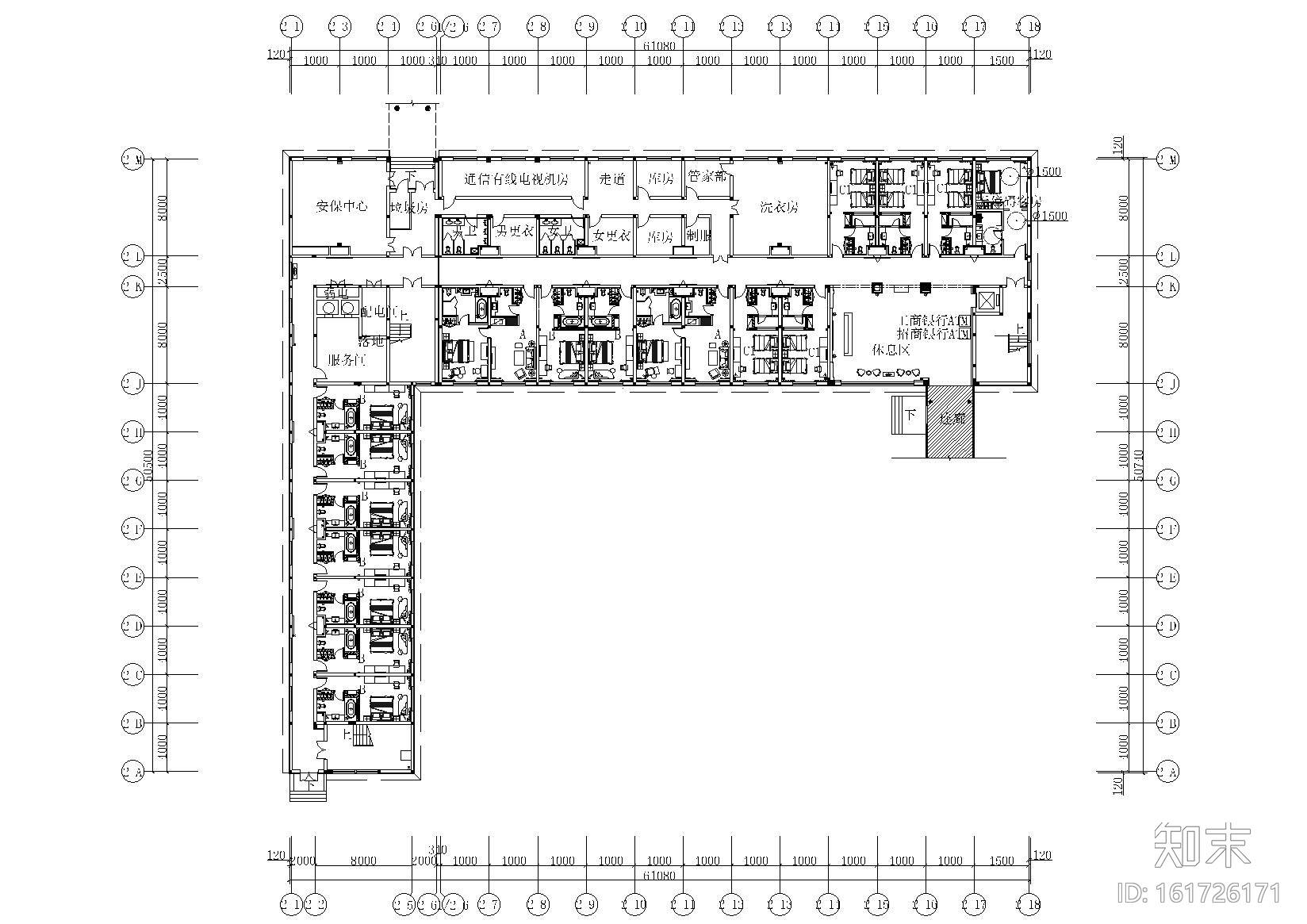 [山东]青岛德馨温泉酒店项目施工图+效果图施工图下载【ID:161726171】