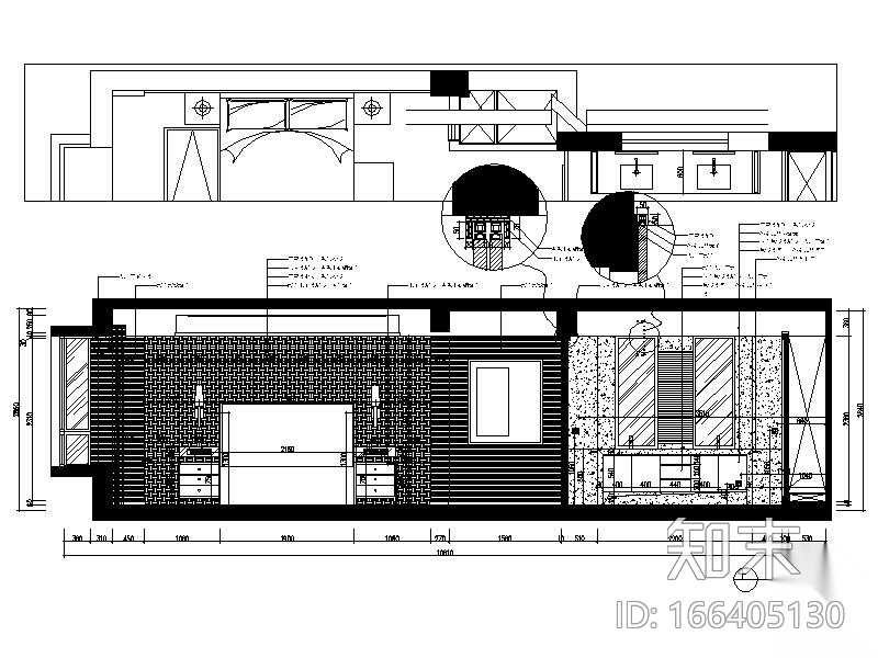 [杭州]现代简约精致四居室装修设计施工图（含实景图）cad施工图下载【ID:166405130】