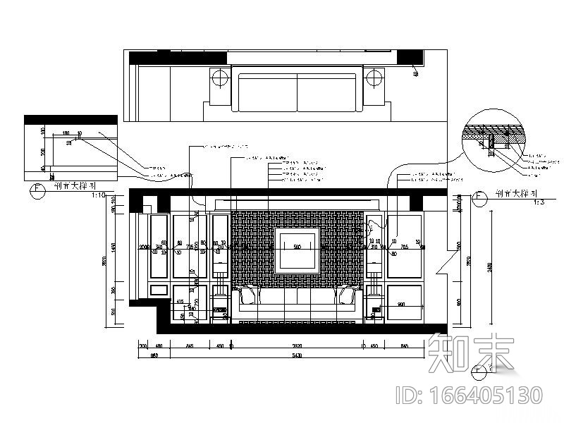 [杭州]现代简约精致四居室装修设计施工图（含实景图）cad施工图下载【ID:166405130】