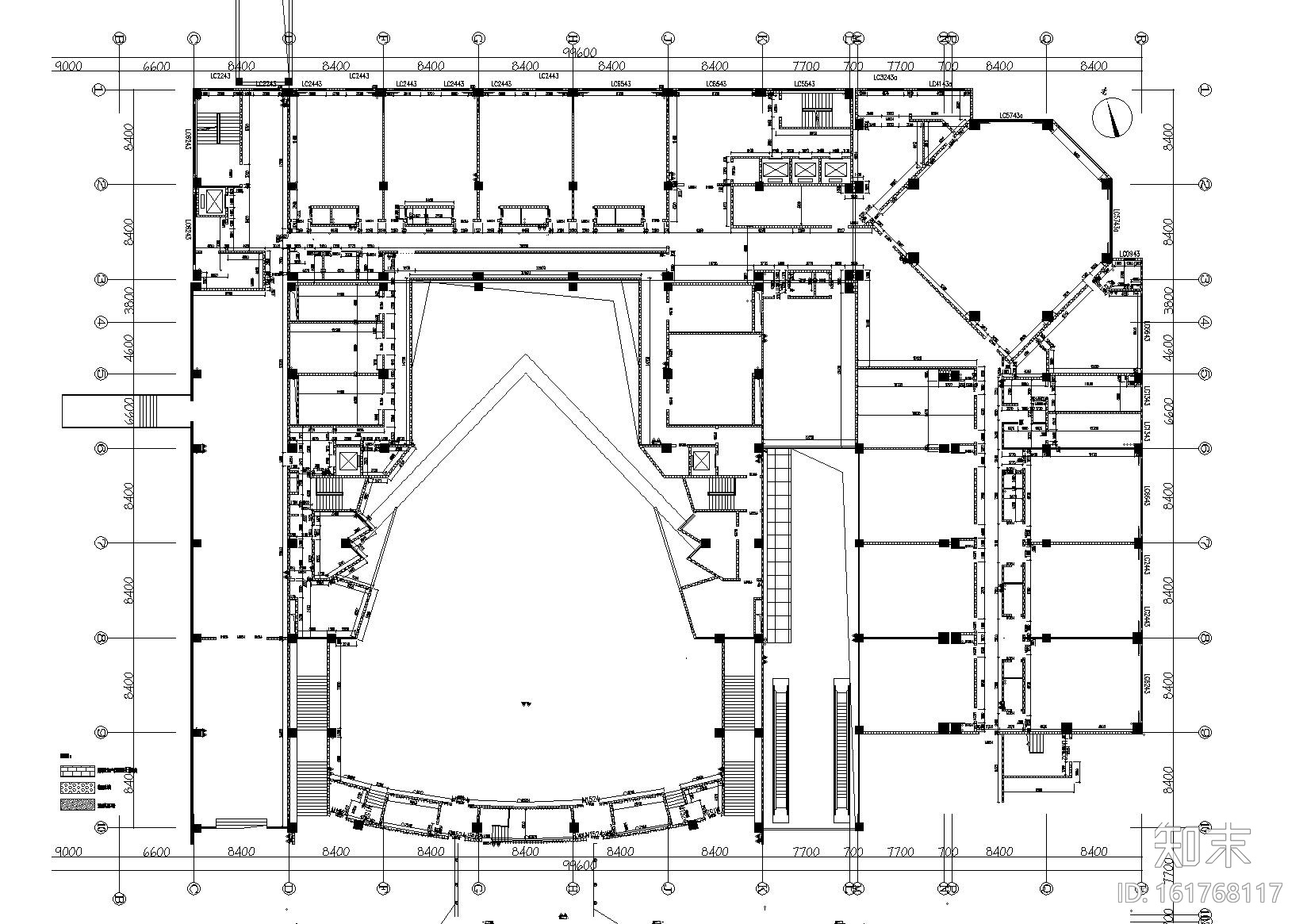 [贵州]中央商务中心办公楼项目装饰施工图cad施工图下载【ID:161768117】