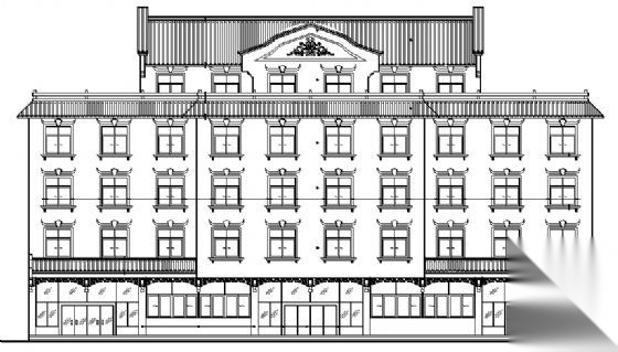 某五层酒店设计建筑施工图cad施工图下载【ID:167045145】