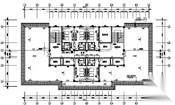 某五层酒店设计建筑施工图cad施工图下载【ID:167045145】