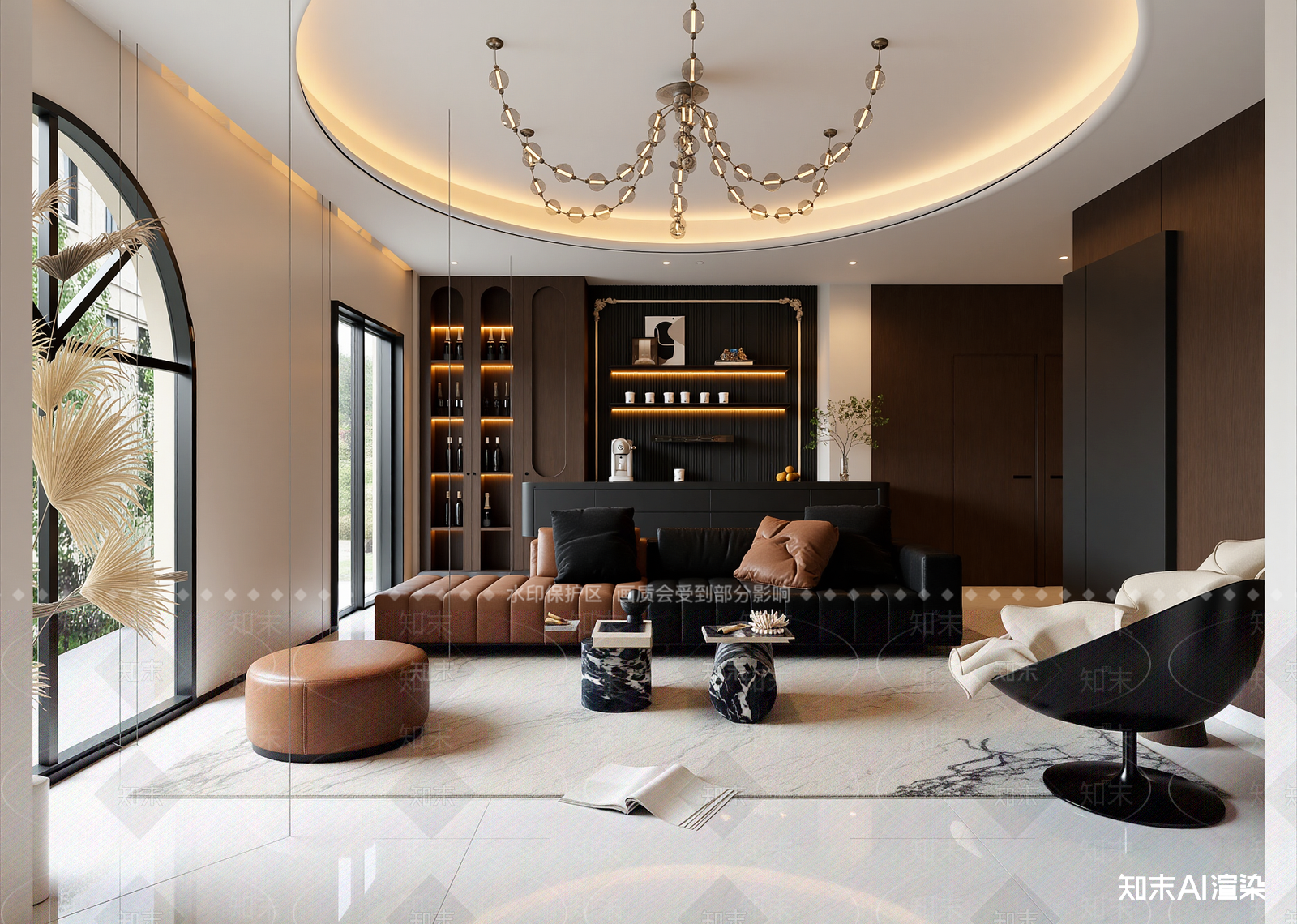 法式民宿大厅3D模型下载【ID:1215165963】