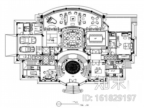 [上海]郊外自然气息庄园别墅施工图（含效果图）施工图下载【ID:161829197】