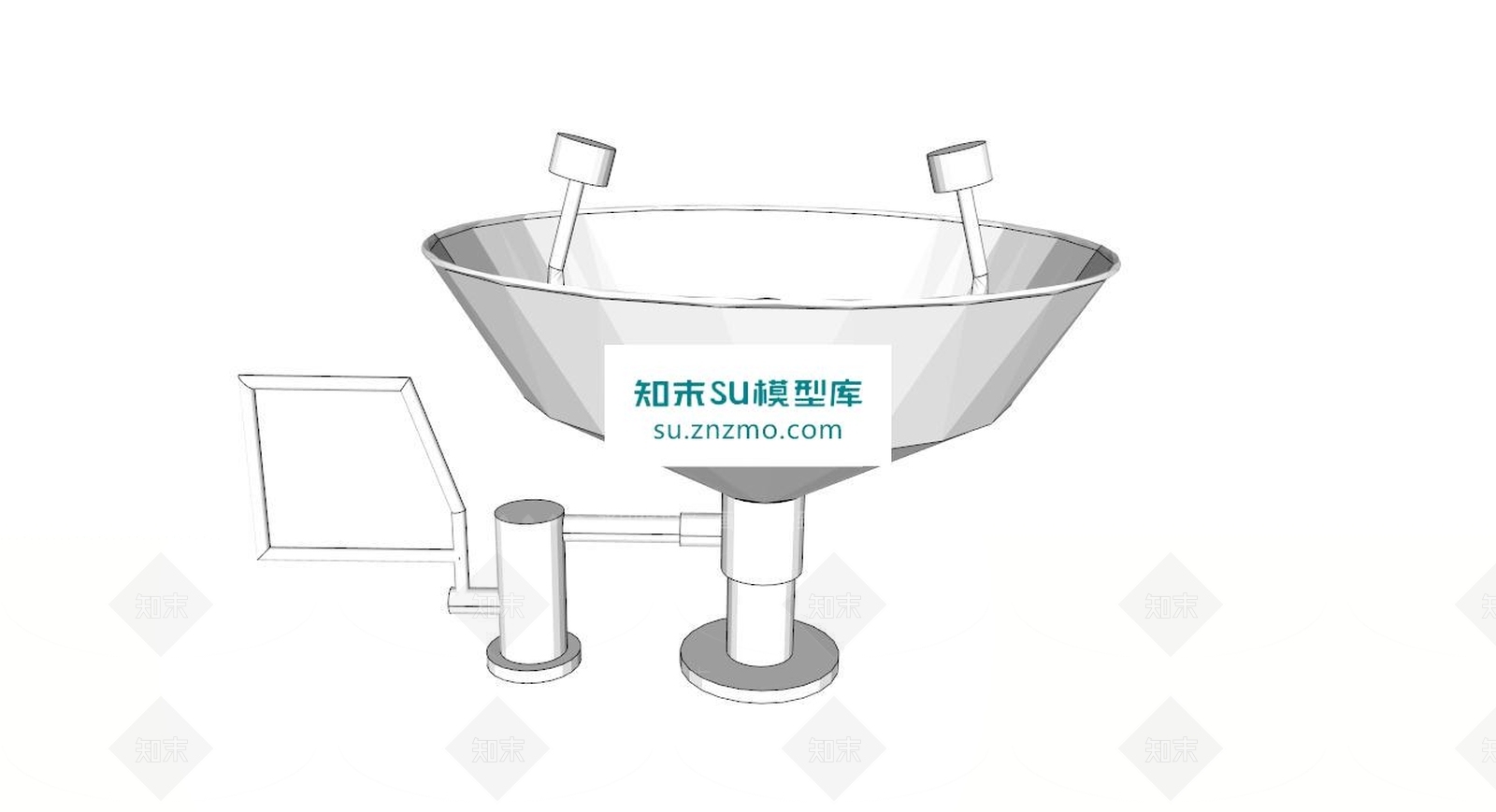 台式洗眼器SU模型下载【ID:172526117】