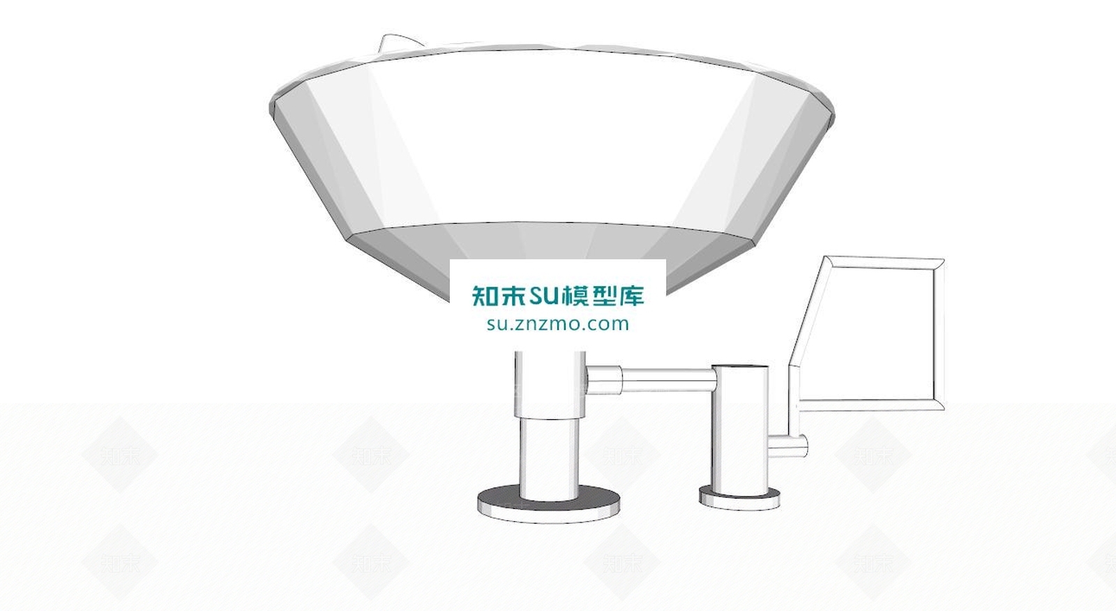 台式洗眼器SU模型下载【ID:172526117】