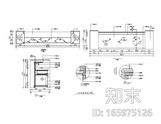 酒店大堂服务台详图施工图下载【ID:165975126】