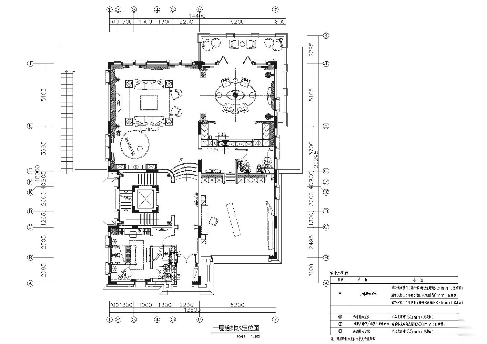 [成都]660㎡二层巴洛克风别墅样板间施工图施工图下载【ID:160015104】