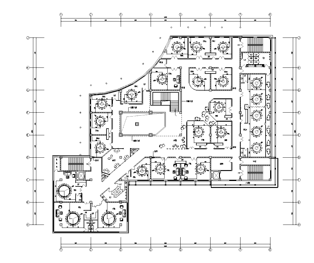 [上海]喜福会酒楼室内设计施工图及效果图cad施工图下载【ID:161766148】