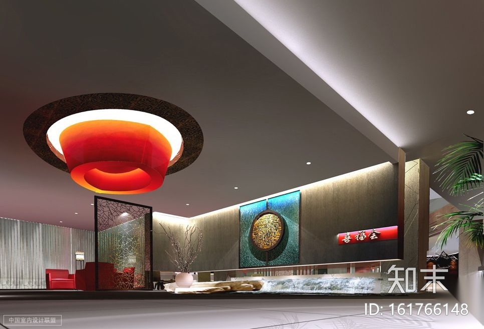 [上海]喜福会酒楼室内设计施工图及效果图cad施工图下载【ID:161766148】