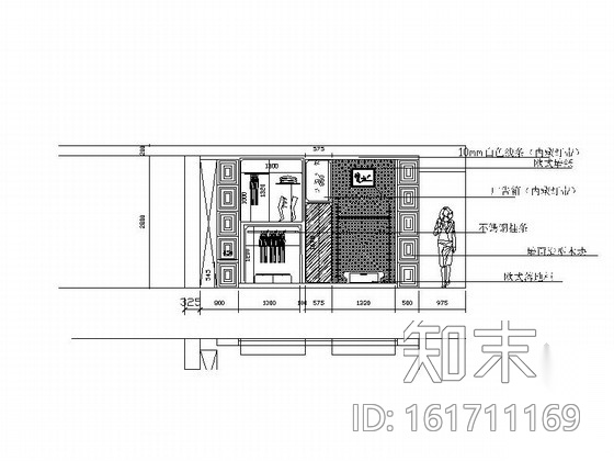 [浙江]迷你时尚小空间服装专卖店室内施工图（含效果图）施工图下载【ID:161711169】