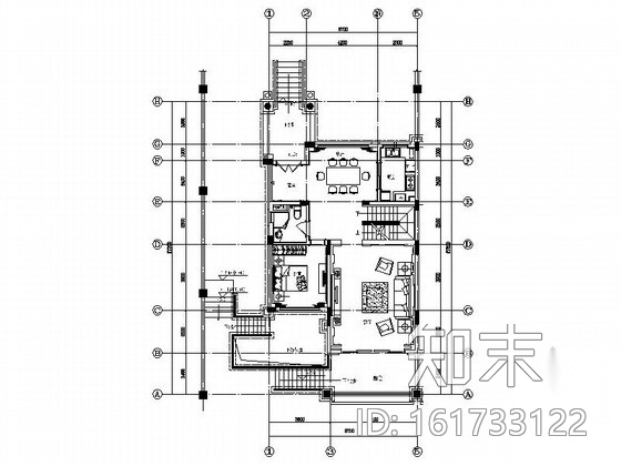 [启东]旅游度假区奢华欧式三层别墅样板装修图(含方案)cad施工图下载【ID:161733122】