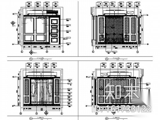 [启东]旅游度假区奢华欧式三层别墅样板装修图(含方案)cad施工图下载【ID:161733122】