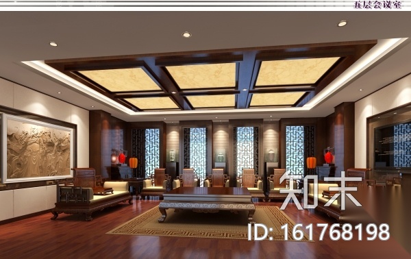 [江苏]苏州中式办公楼施工图+效果图cad施工图下载【ID:161768198】