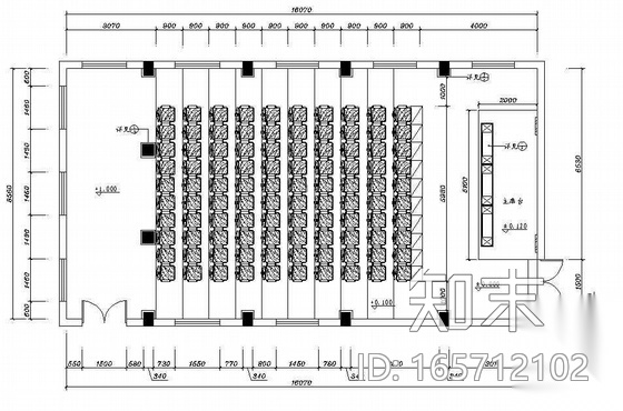 某学校电教室装饰施工图cad施工图下载【ID:165712102】