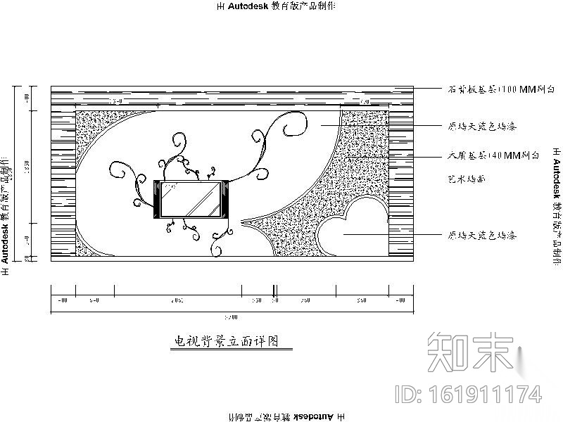 [衡阳]三居室设计装修图1cad施工图下载【ID:161911174】