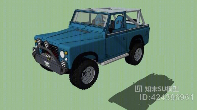 自定义路虎卫士90侦察机SU模型下载【ID:424386961】