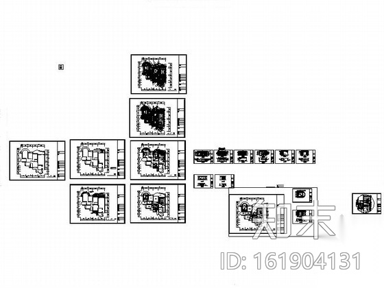 [珠江]三居大户型室内装修图施工图下载【ID:161904131】