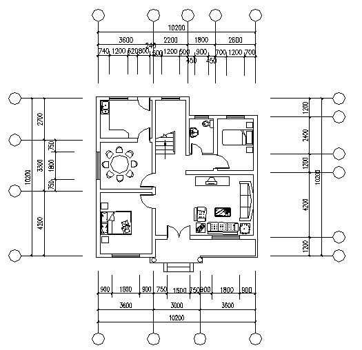 某二层新农村住宅自建房建筑施工图下载【ID:149916161】