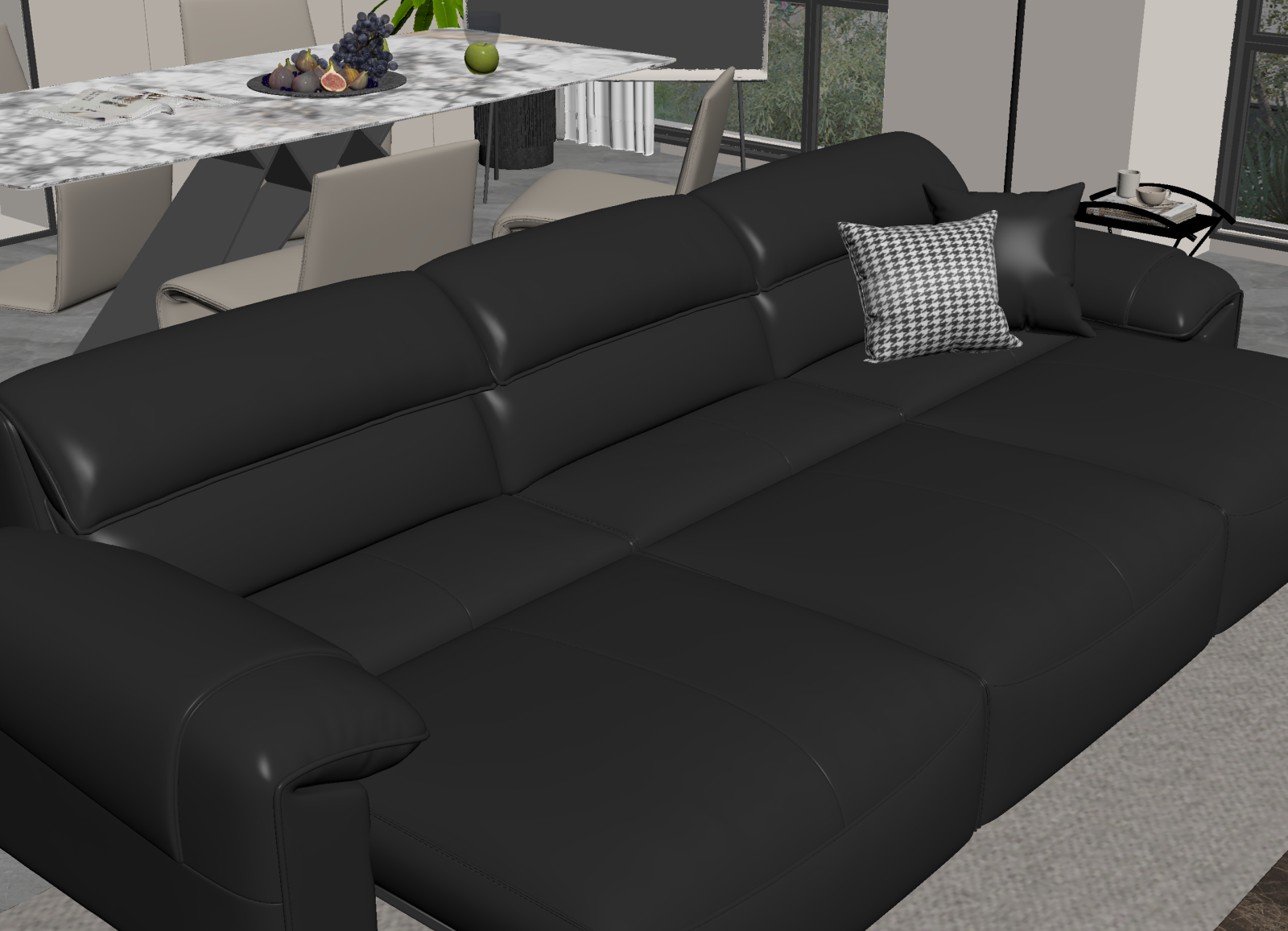 现代三人沙发3D模型下载【ID:1214757834】