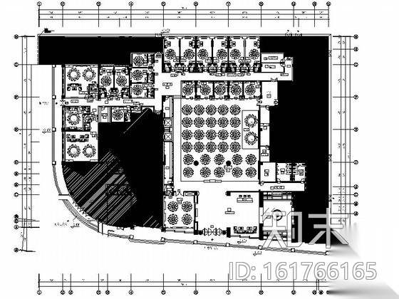 [广东]国际大厦中餐厅室内装修设计图（含实景）cad施工图下载【ID:161766165】