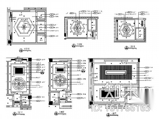 [广东]国际大厦中餐厅室内装修设计图（含实景）cad施工图下载【ID:161766165】