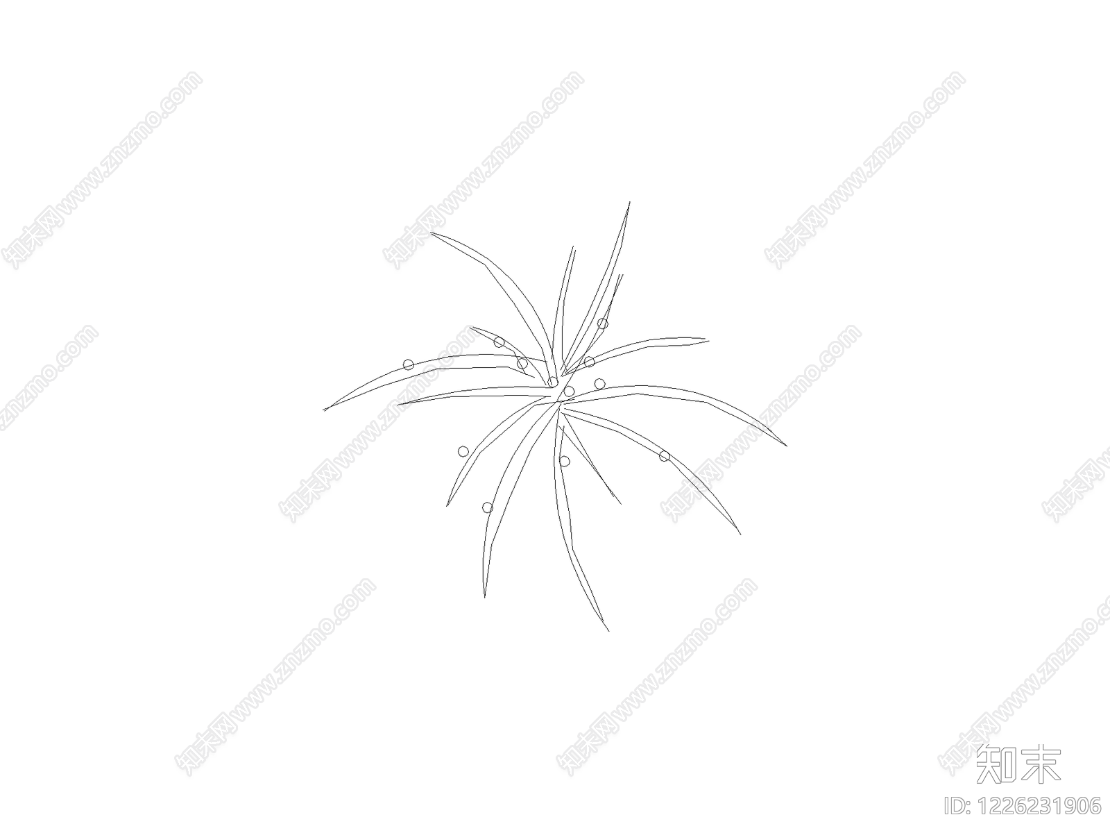 常用植物图例cad施工图下载【ID:1226231906】