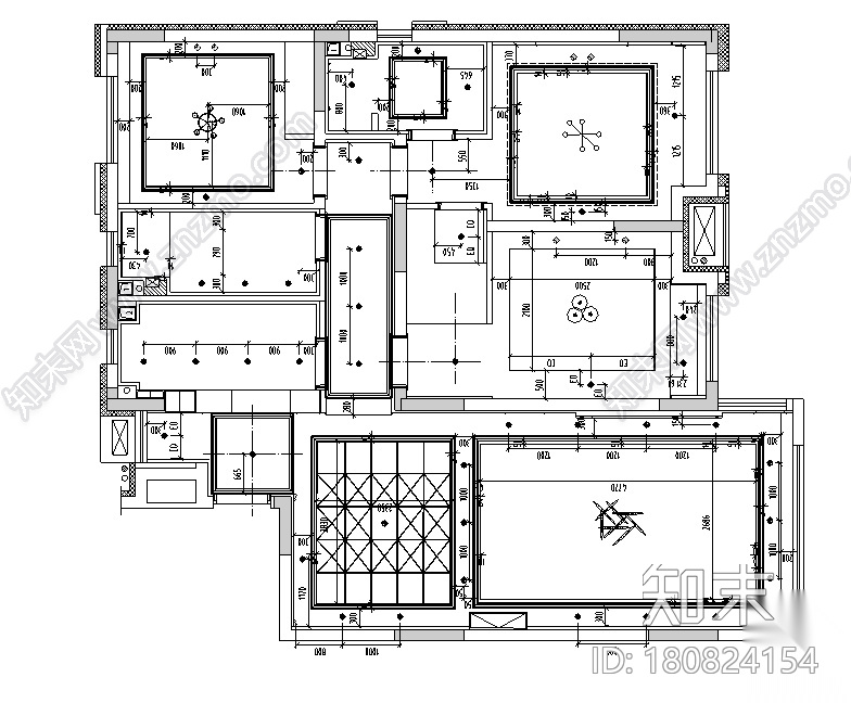 夏花似锦|古典英伦风样板间设计施工图（附效果图）cad施工图下载【ID:180824154】