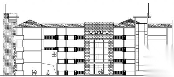 某四层小学教学楼方案设计图cad施工图下载【ID:166431189】