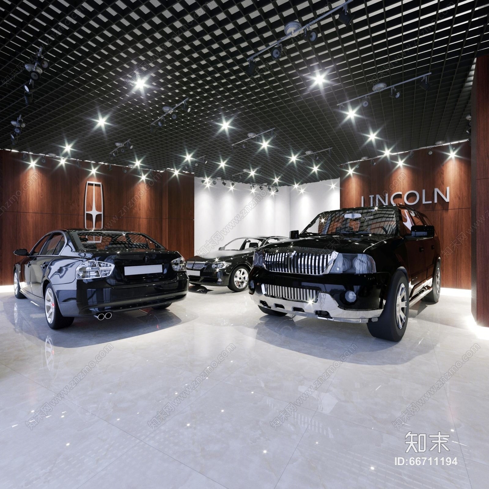 林肯汽车展厅3D模型下载【ID:66711194】