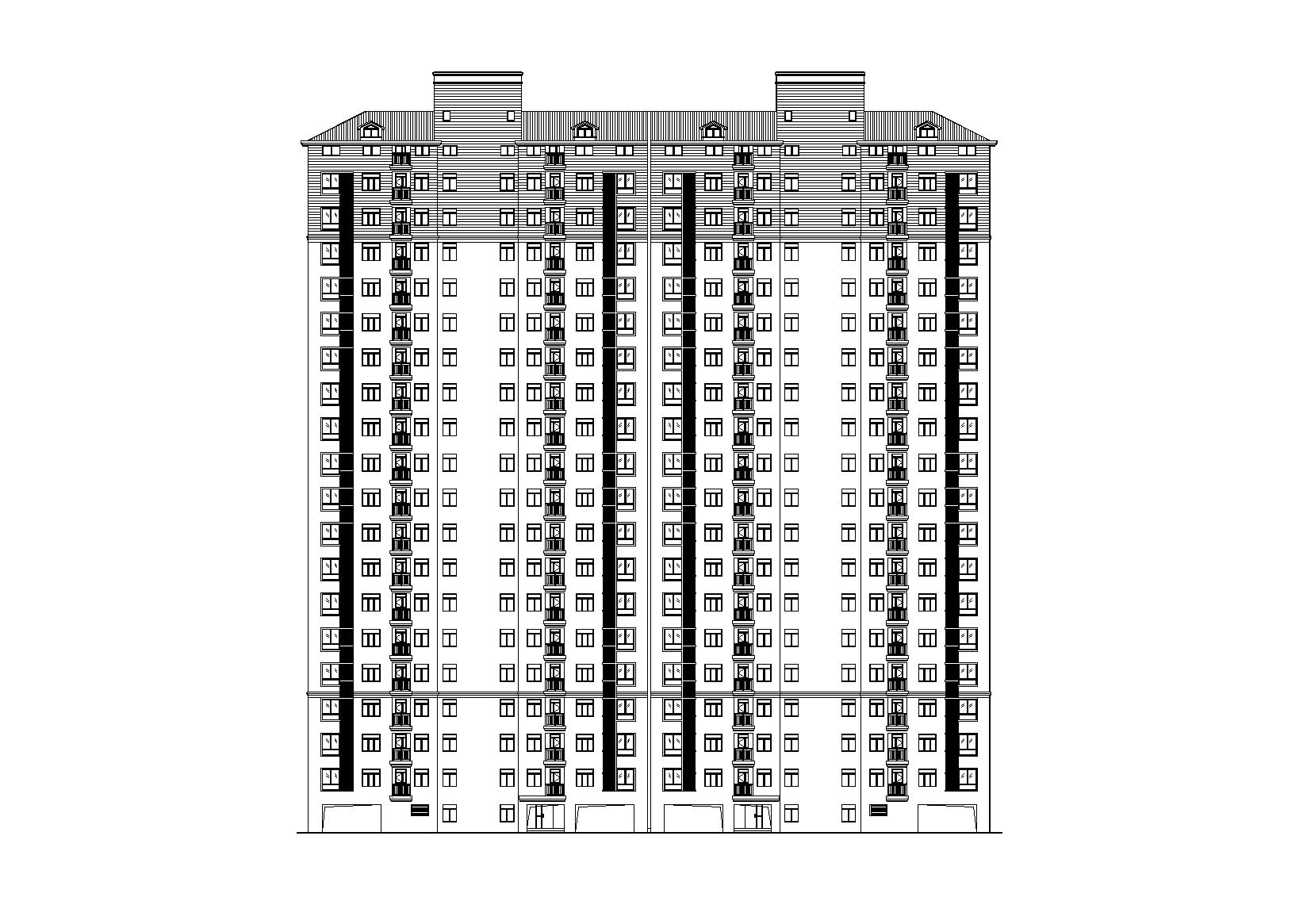 [湖北]商贸城居住小区住宅楼施工图（CAD）施工图下载【ID:167913110】