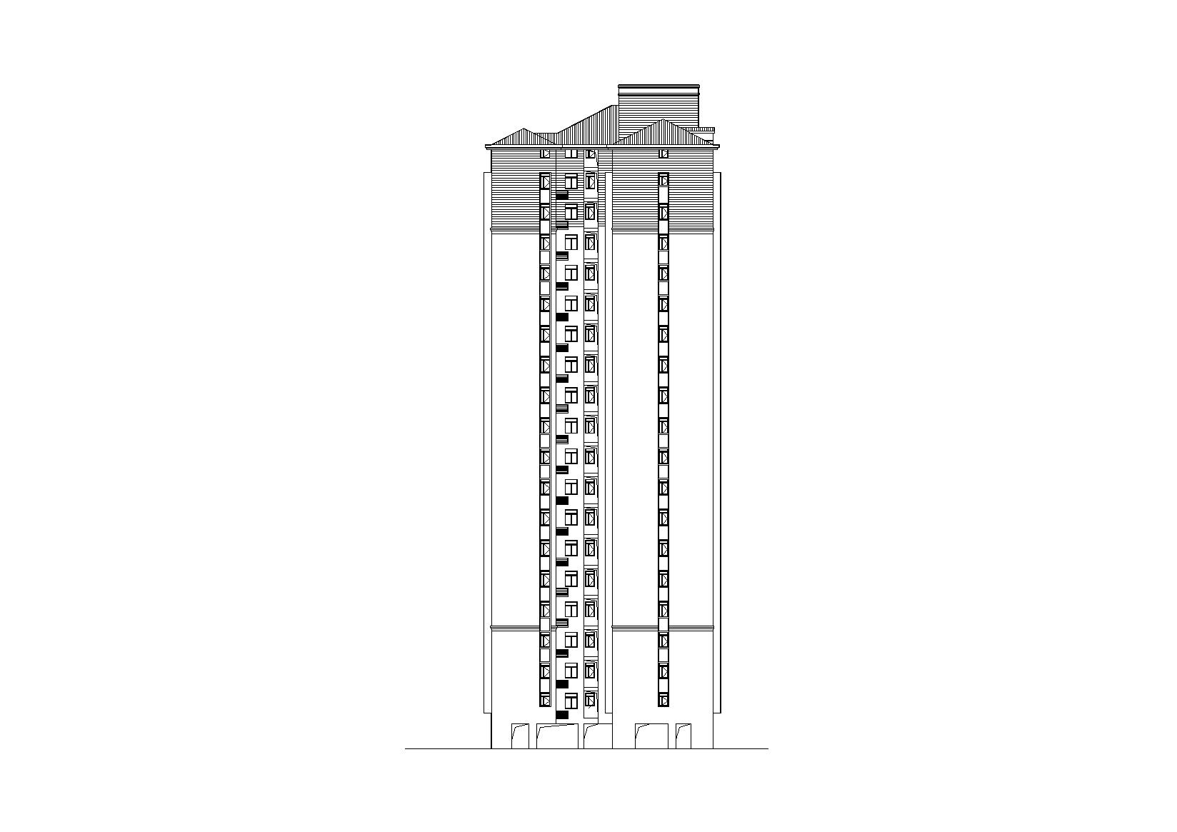 [湖北]商贸城居住小区住宅楼施工图（CAD）施工图下载【ID:167913110】