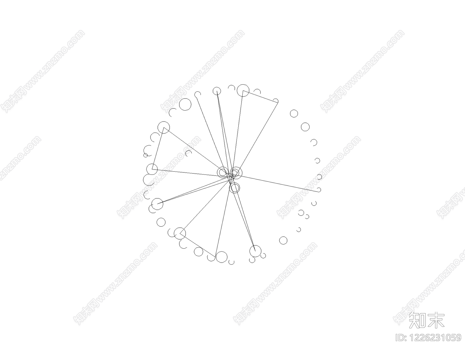 现代乔木种植CAD图纸