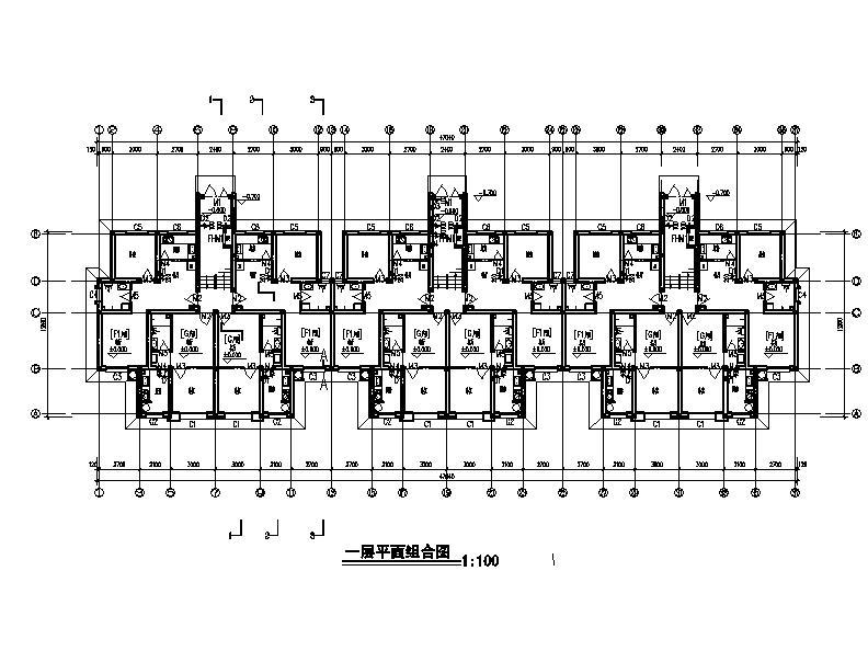 [宁夏]五层砖混结构安置房建筑施工图施工图下载【ID:149564180】