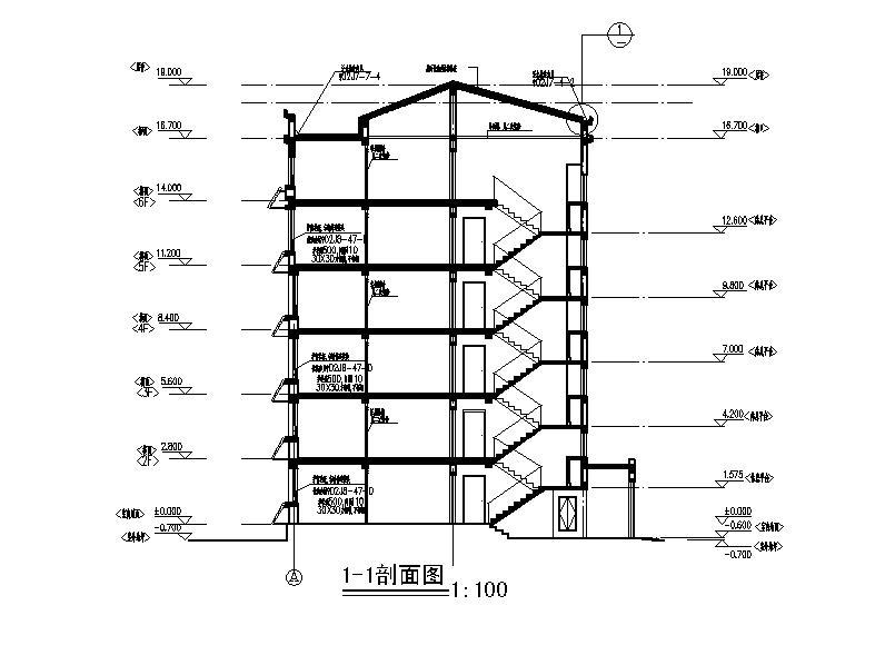 [宁夏]五层砖混结构安置房建筑施工图施工图下载【ID:149564180】