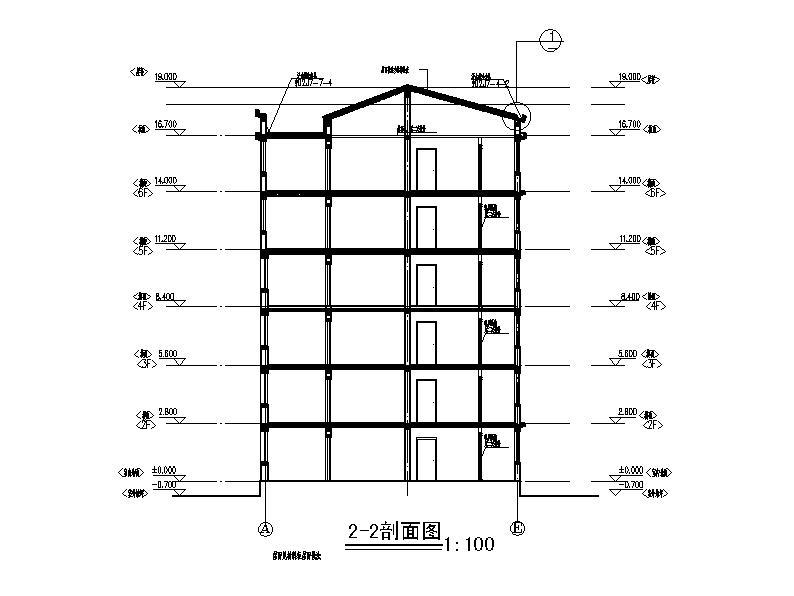 [宁夏]五层砖混结构安置房建筑施工图施工图下载【ID:149564180】