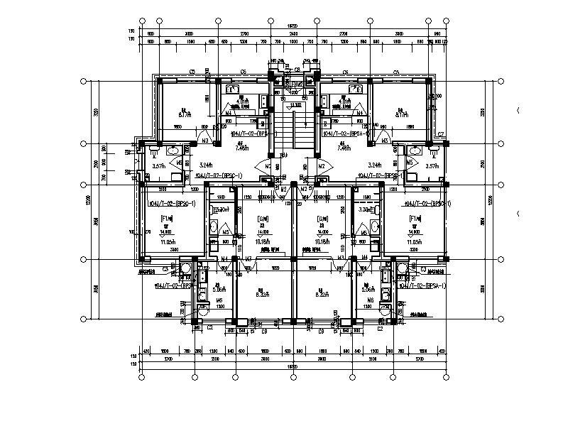 [宁夏]五层砖混结构安置房建筑施工图施工图下载【ID:149564180】