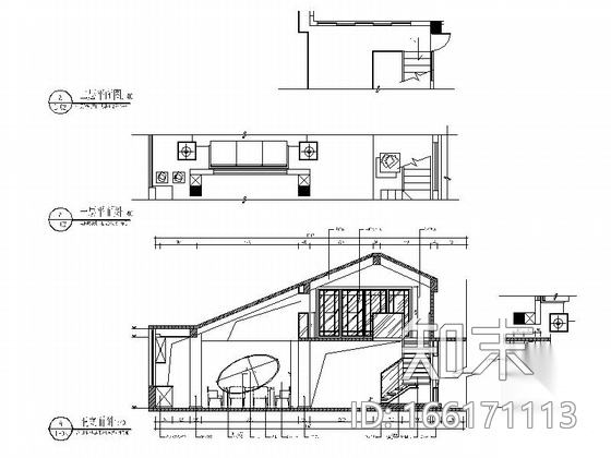 精品现代简约风格两层别墅室内设计装修施工图（含效果）施工图下载【ID:166171113】