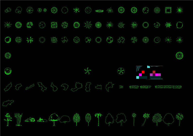 植物平面图集CAD景观图纸cad施工图下载【ID:149735184】