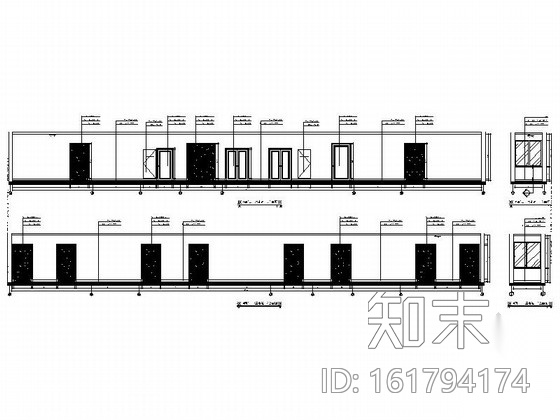 [杭州]省级开发区高档现代办公楼门厅及电梯厅装修施工图cad施工图下载【ID:161794174】