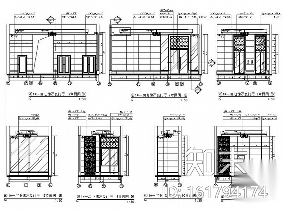[杭州]省级开发区高档现代办公楼门厅及电梯厅装修施工图cad施工图下载【ID:161794174】