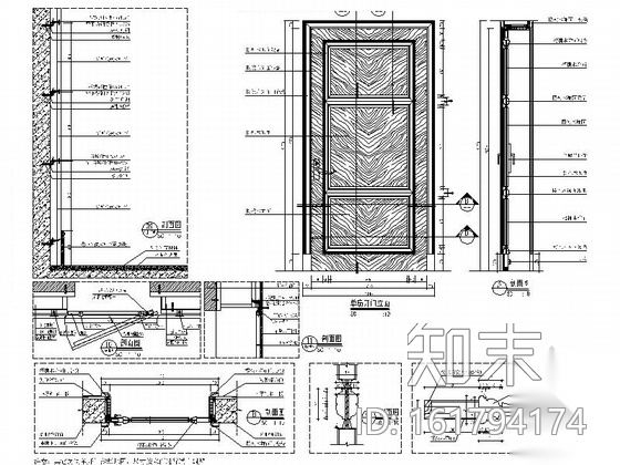 [杭州]省级开发区高档现代办公楼门厅及电梯厅装修施工图cad施工图下载【ID:161794174】