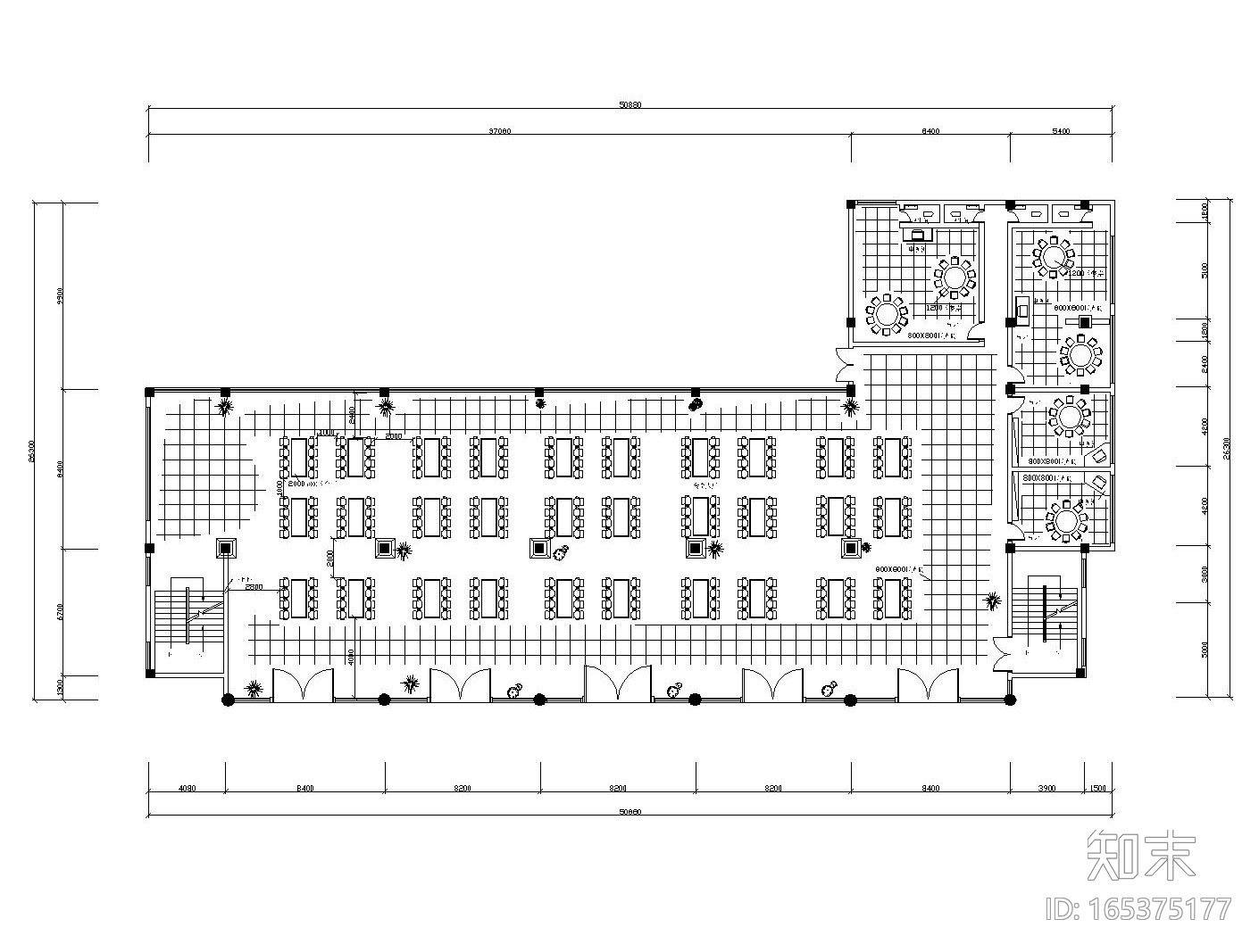 [南宁]某高校食堂装修全套施工图（附效果图）施工图下载【ID:165375177】