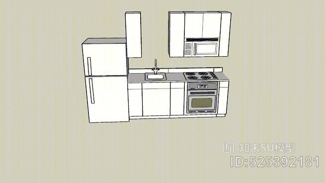 小型厨房3SU模型下载【ID:525392181】